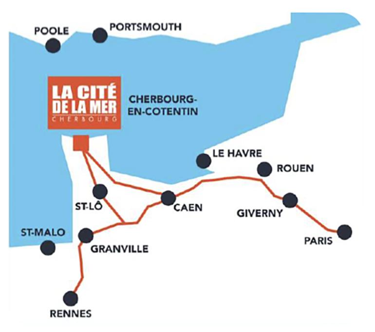 Carte pour accéder à la Cité de la Mer Carte pour accéder à la Cité de la Mer