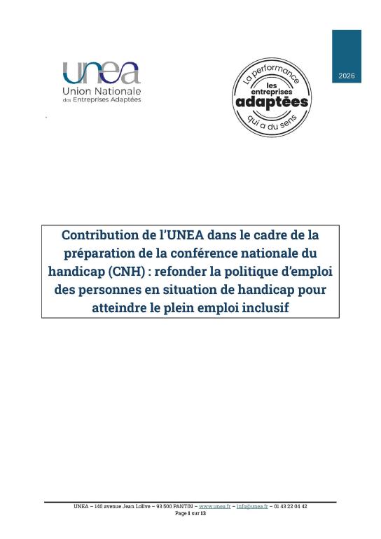 Contribution de l'UNEA dans le cadre de la préparation de la CNH 2026