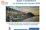 Appel à candidatures: la terrasse des canaux 2018