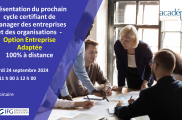 Webinaire de présentation du MCR Manager des entreprises et des organisations, option "Entreprise Adaptée" - Full distanciel